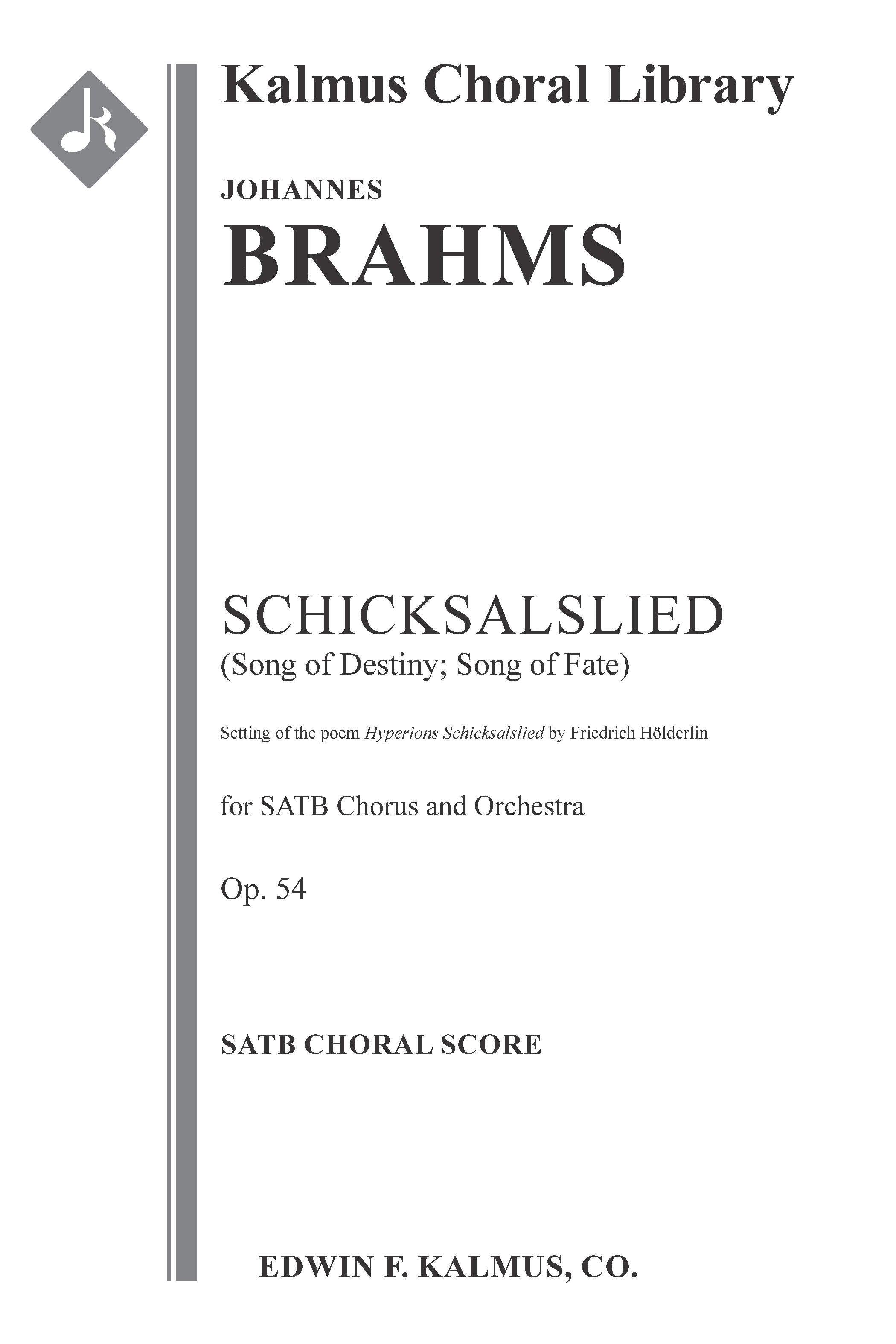 Schicksalslied, Op. 54 (Song of Destiny; Song of Fate) Cover Image