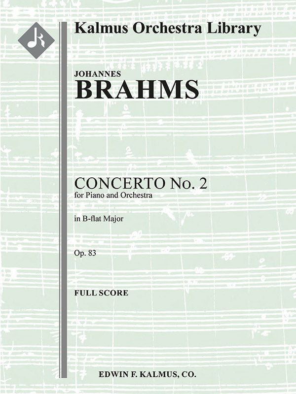 Concerto for Piano No. 2 in B-flat, Op. 83 Cover Image