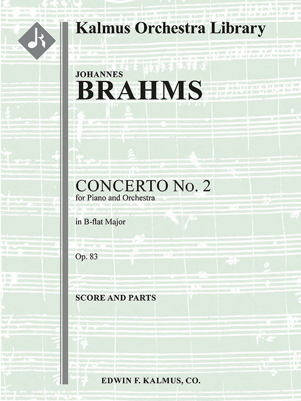 Concerto for Piano No. 2 in B-flat, Op. 83 Cover Image