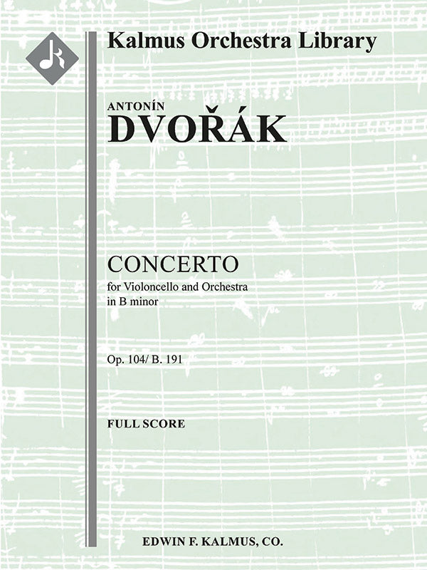 Concerto for Cello in B minor, Op. 104/B. 191 Cover Image