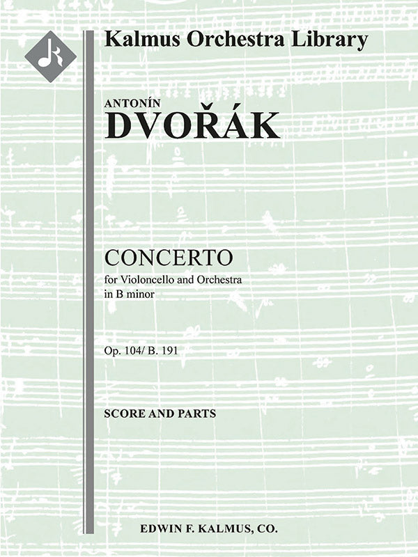 Concerto for Cello in B minor, Op. 104/B. 191 Cover Image