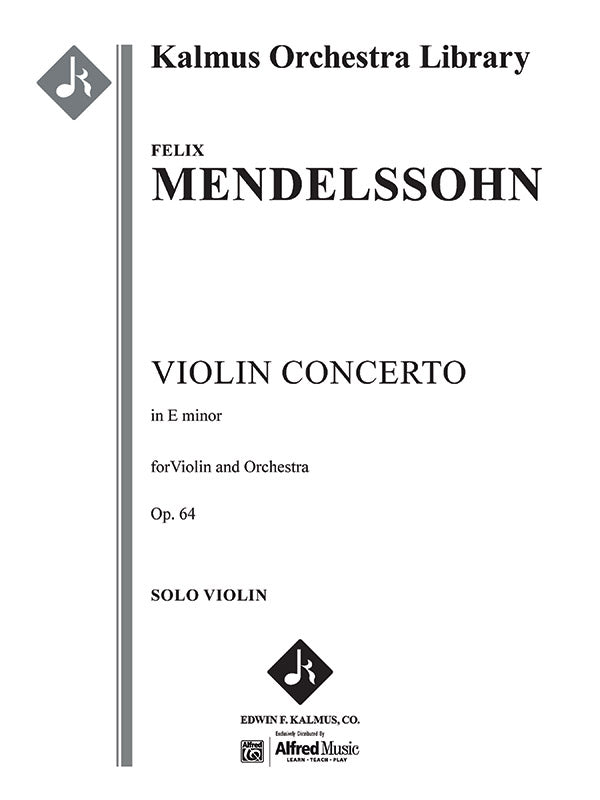 Concerto for Violin in E minor, Op. 64 Cover Image