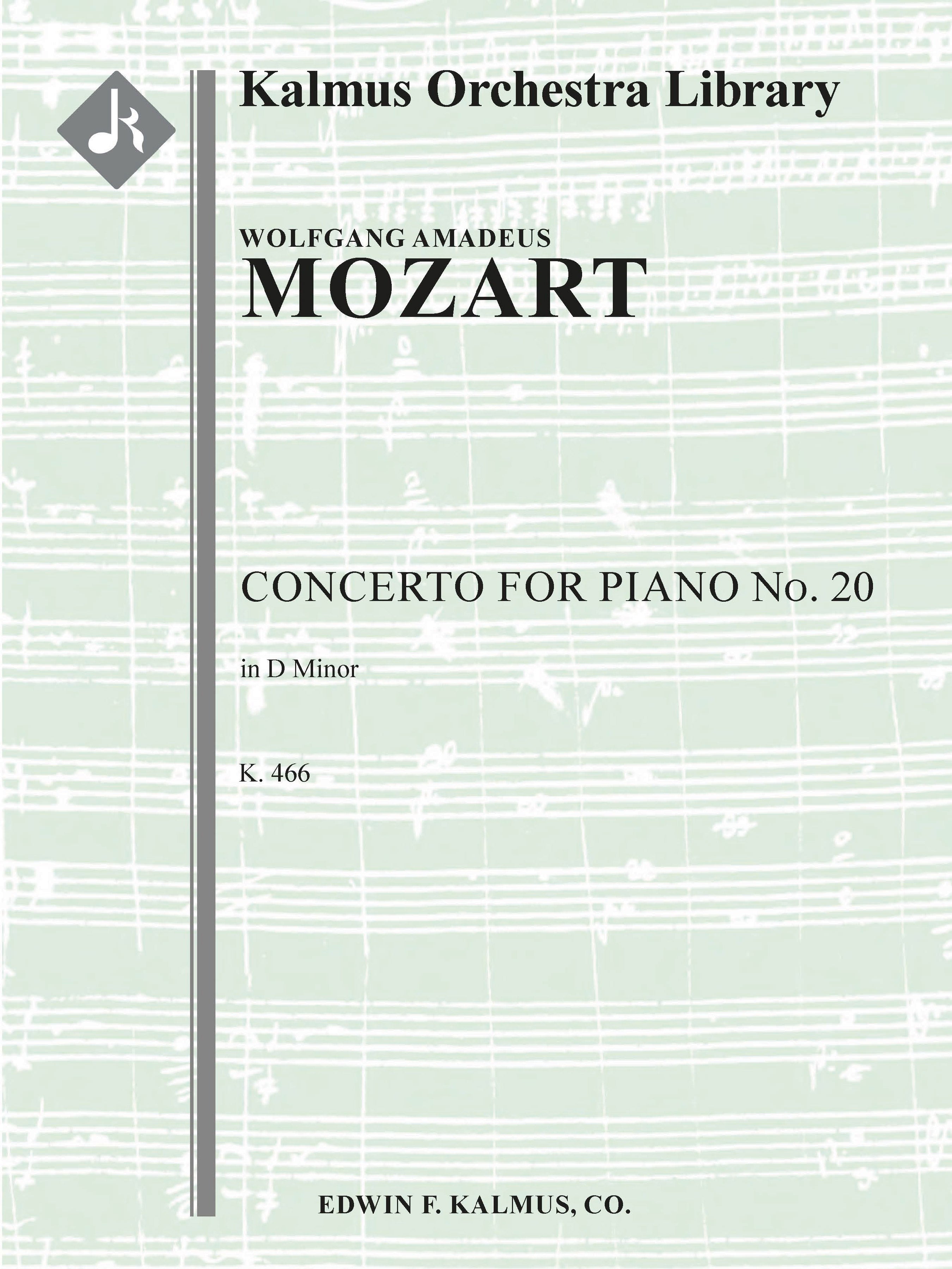 Concerto for Piano No. 20 in D minor, K. 466 Cover Image