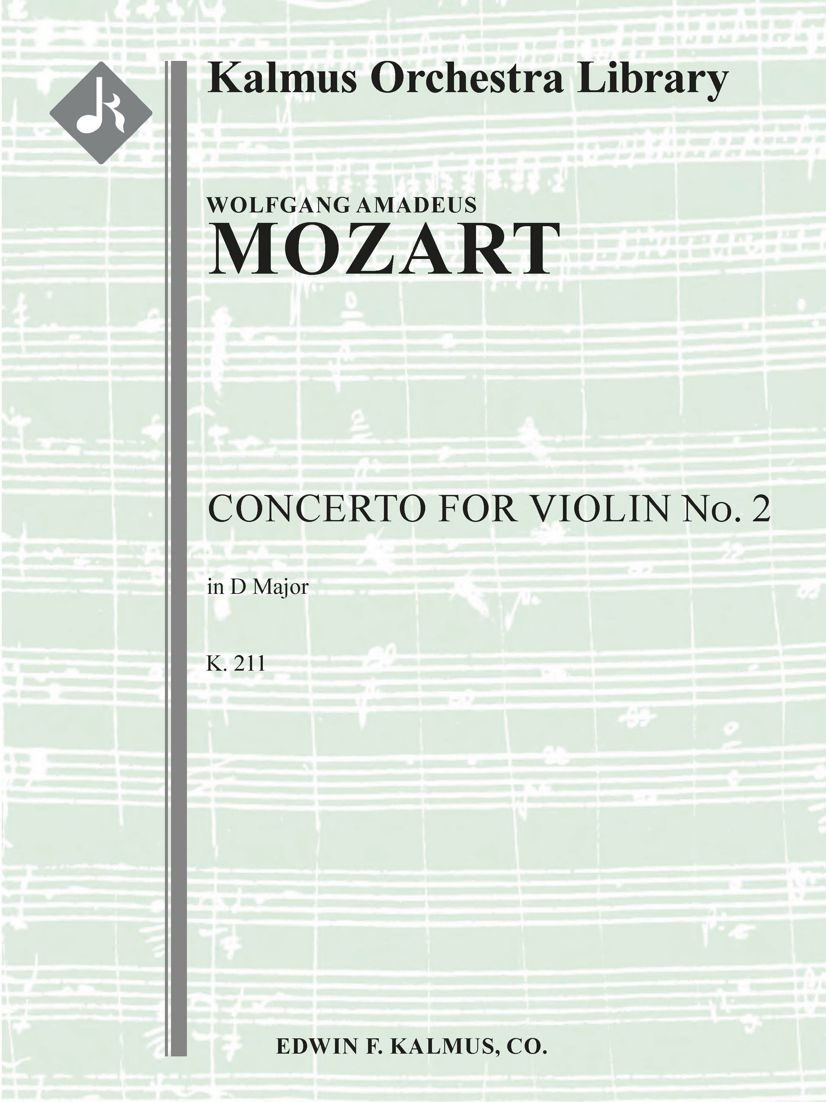 Concerto for Violin No. 2 in D, K. 211 Cover Image