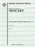 Concerto for Violin No. 3 in G, K. 216 Cover Image