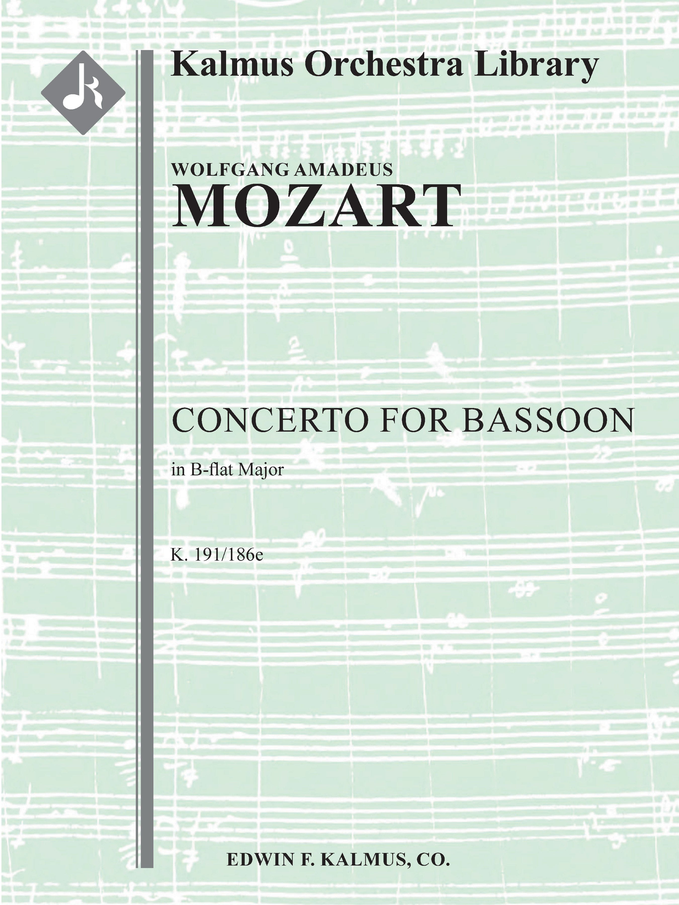 Concerto for Bassoon, K. 191/186e Cover Image