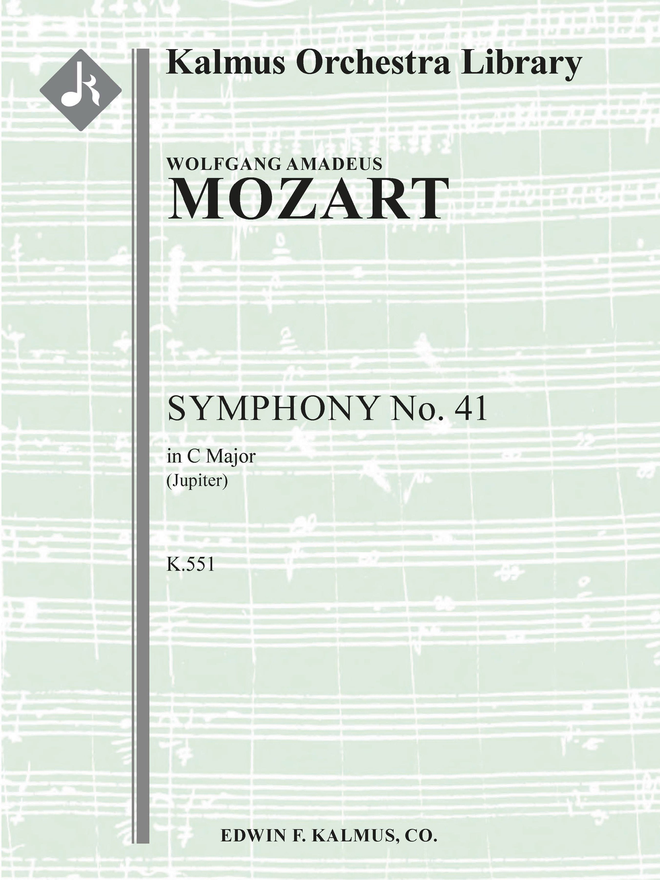 Symphony No. 41 in C, K. 551 'Jupiter Symphony' Cover Image