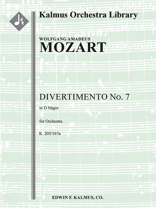 Divertimento No. 7 in D, K. 205/167a Cover Image