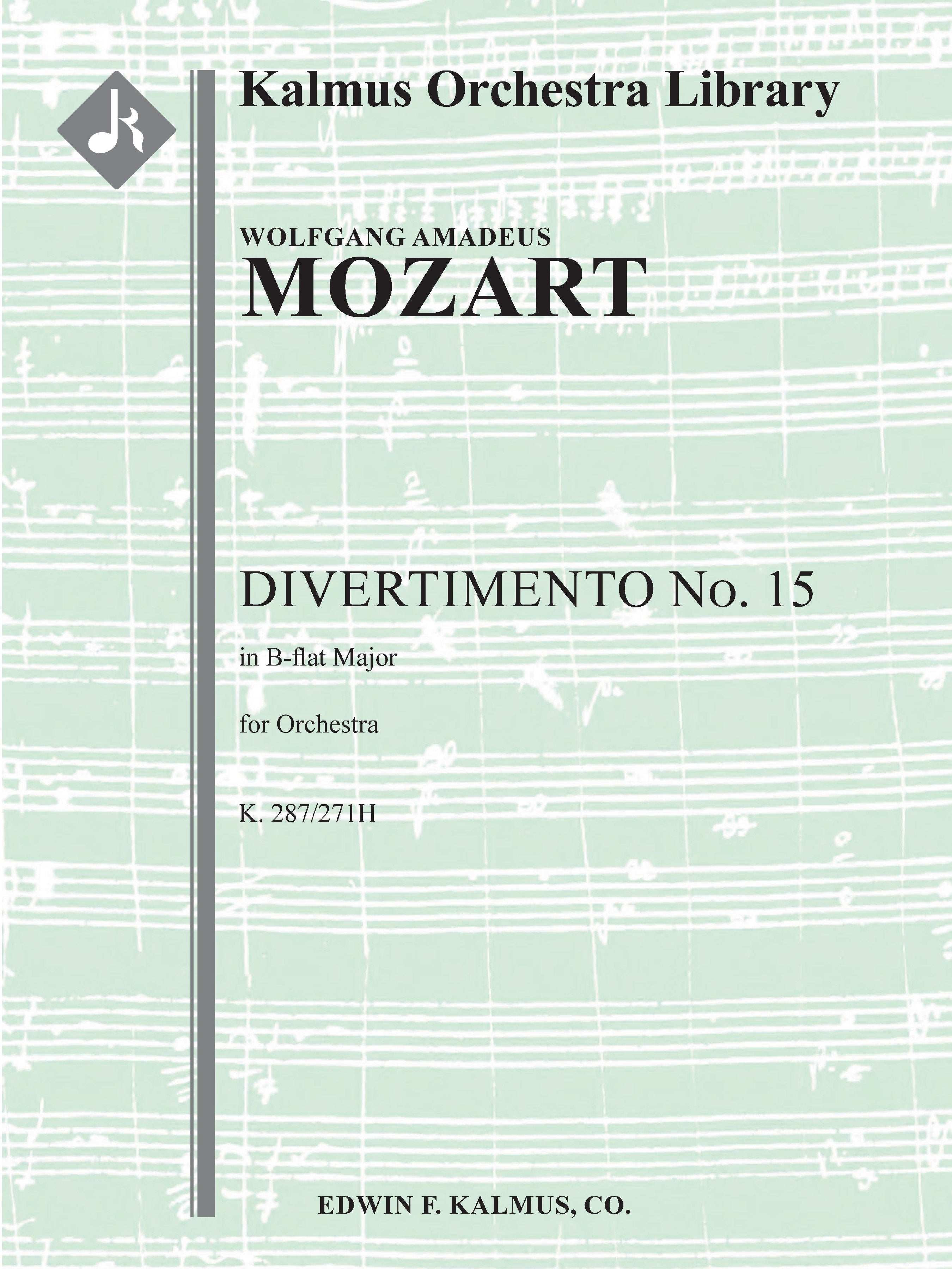Divertimento No. 15 in B-flat, K. 287/271h Cover Image