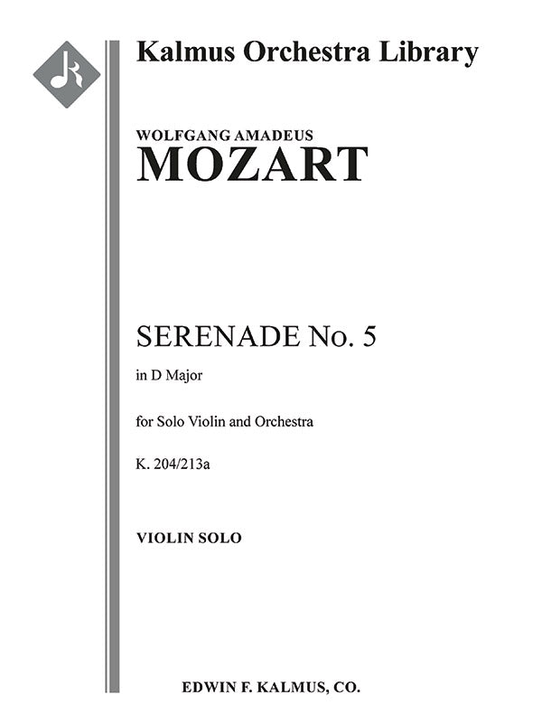 Serenade No. 5 in D, K. 204/213a Cover Image