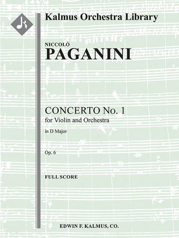 Concerto for Violin No. 1 in D, Op. 6 (original) Cover Image