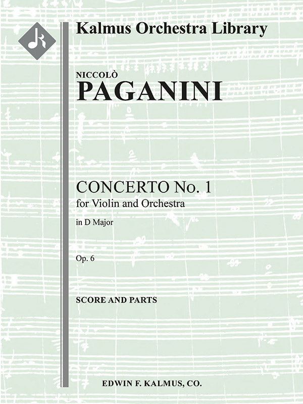 Concerto for Violin No. 1 in D, Op. 6 (original) Cover Image