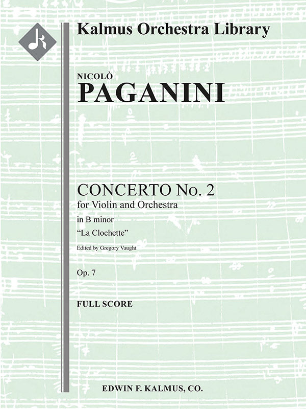 Concerto for Violin No. 2 in B minor, Op. 7: 'La Clochette' (La Campanella) Cover Image