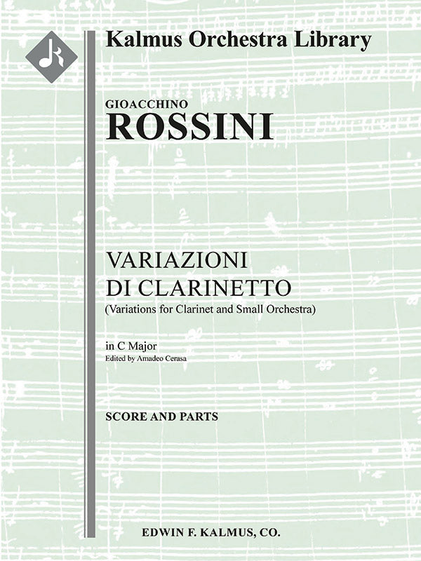 Variazioni di Clarinetto (Variations for Clarinet and Small Orchestra) Cover Image