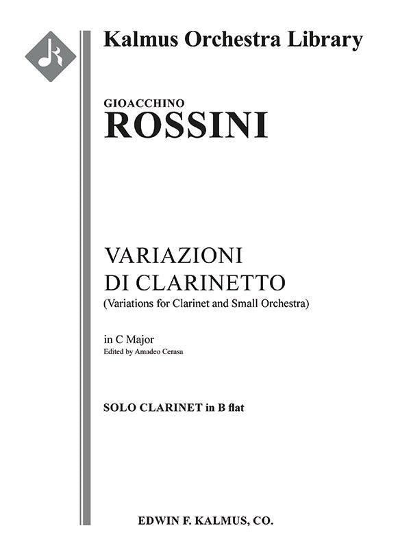 Variazioni di Clarinetto (Variations for Clarinet and Small Orchestra) Cover Image