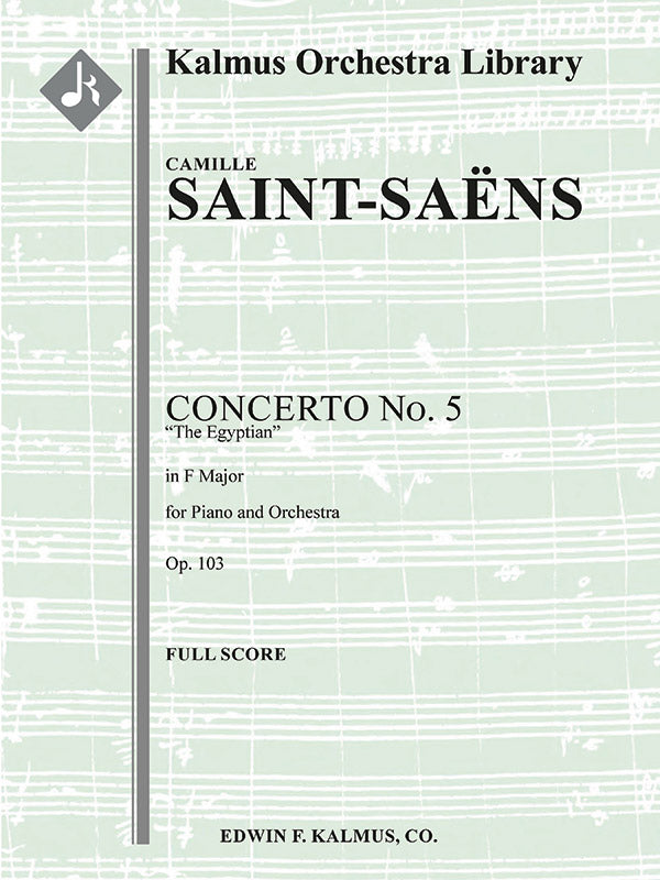Concerto for Piano No. 5 in F, Op. 103 "Egyptian" Cover Image