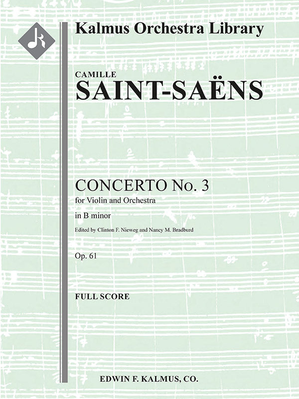 Concerto for Violin No. 3 in B minor, Op. 61 Cover Image