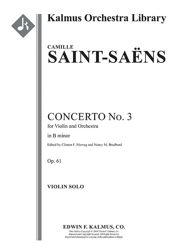 Concerto for Violin No. 3 in B minor, Op. 61 Cover Image