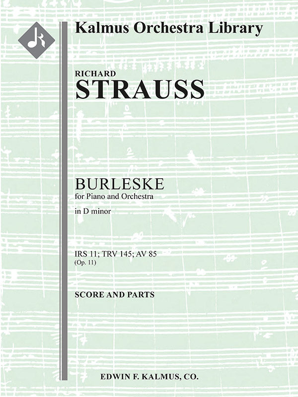 Burleske in D minor for Piano and Orchestra, IRS 11 (TrV 145; AV 85) Cover Image