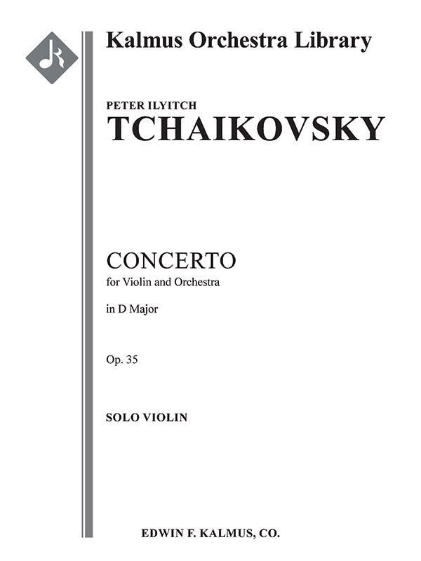 Concerto for Violin in D, Op. 35 Cover Image