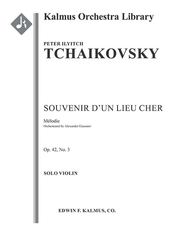 Souvenir d'un Lieu Cher, Op. 42; No. 3: Melodie Cover Image