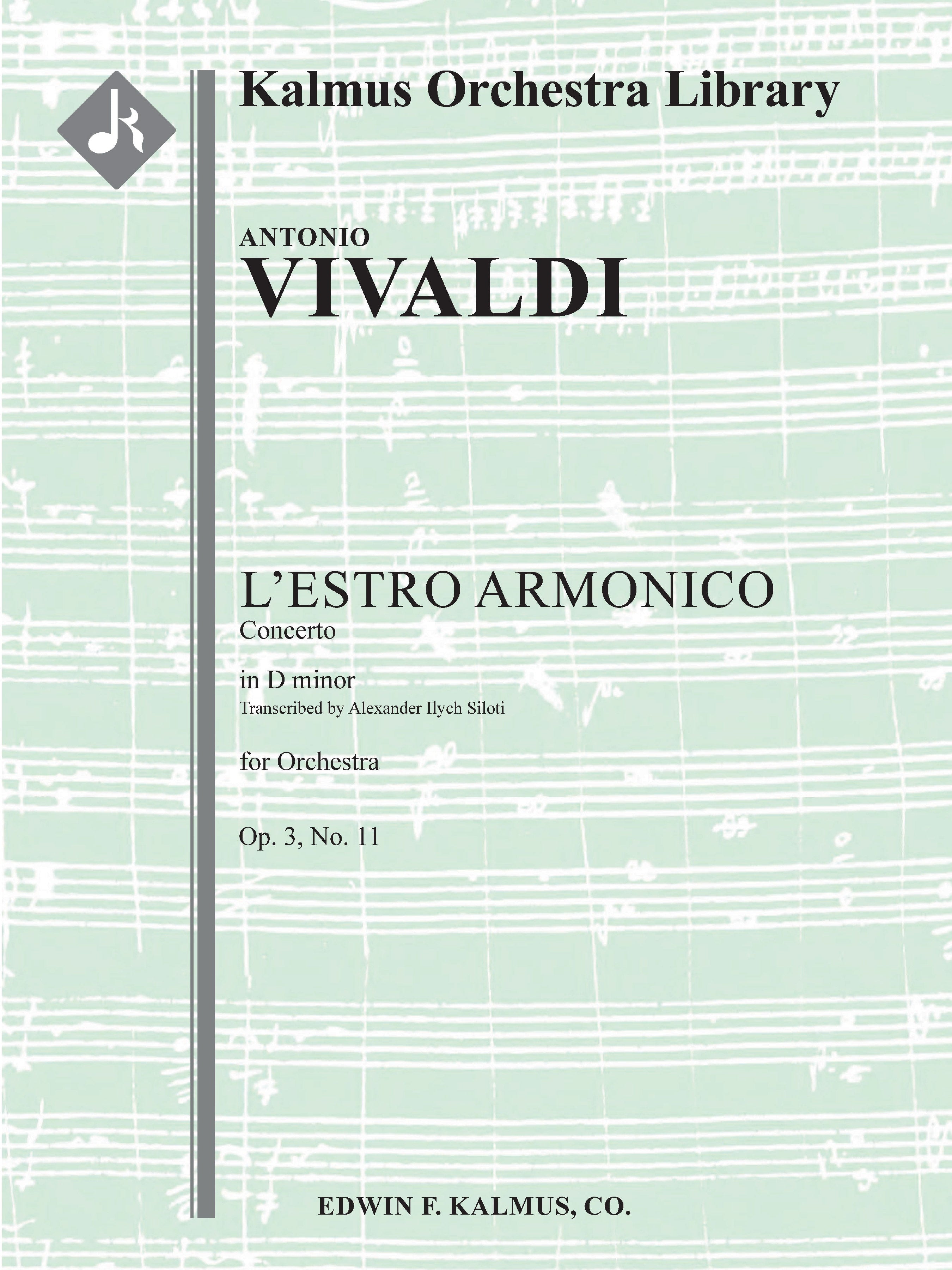 L'Estro Armonico, Op. 3, No. 11: Concerto in D minor, RV 565 / F.IV:11 (Siloti orchestration) Cover Image