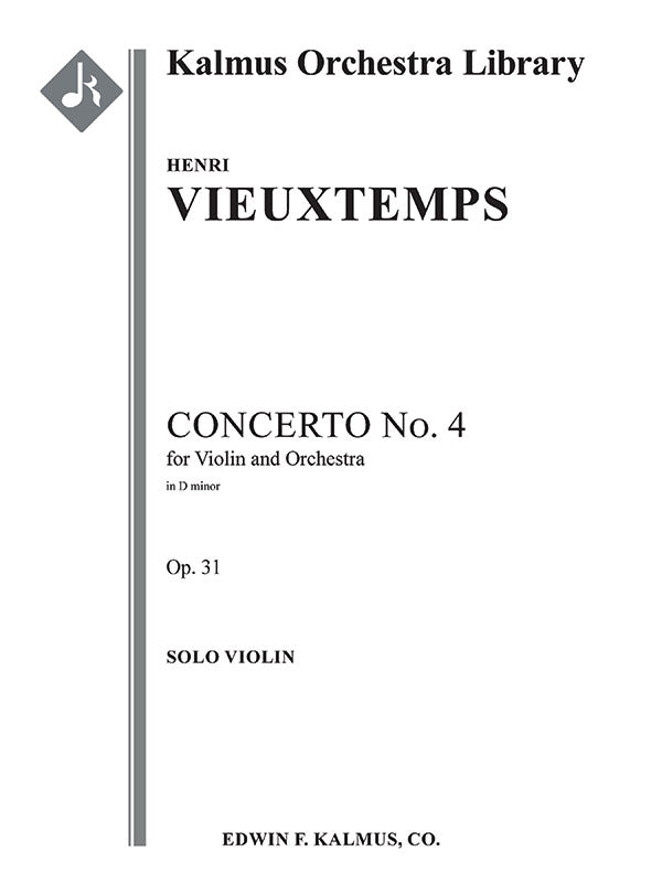 Concerto for Violin No. 4 in D minor, Op. 31 Cover Image
