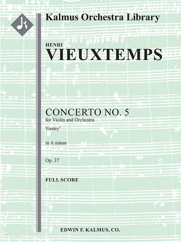 Concerto for Violin No. 5 in A minor, Op. 37 'Gretry' Cover Image