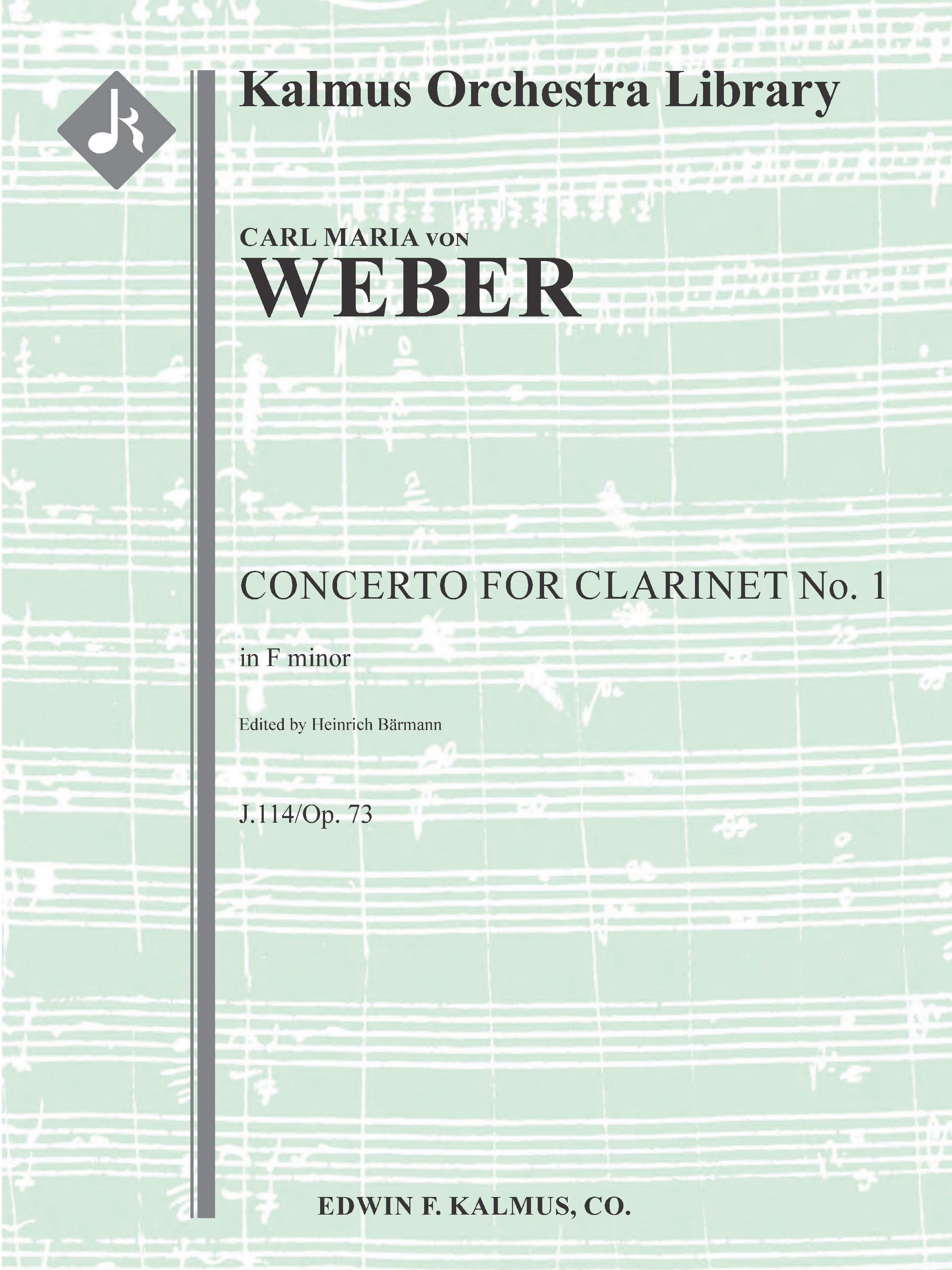 Concerto for Clarinet No. 1 in F minor, J.114/Op. 73 Cover Image