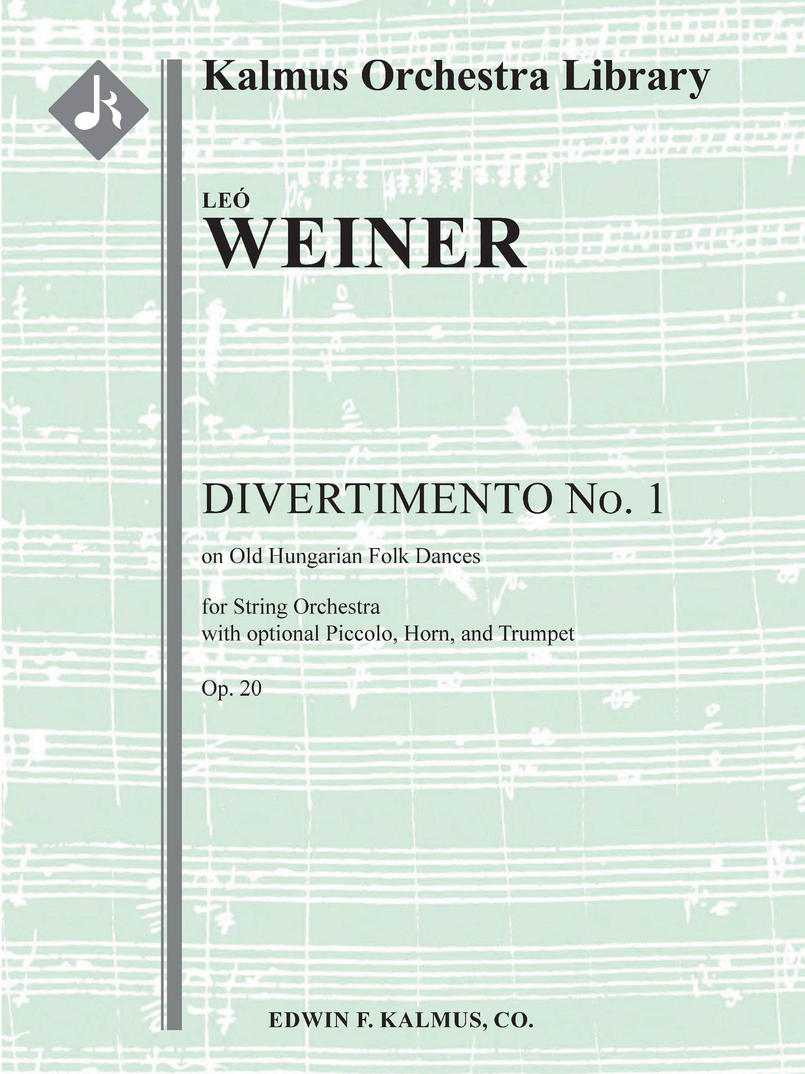 Divertimento No. 1 on Old Hungarian Folk Dances, Op. 20 Cover Image