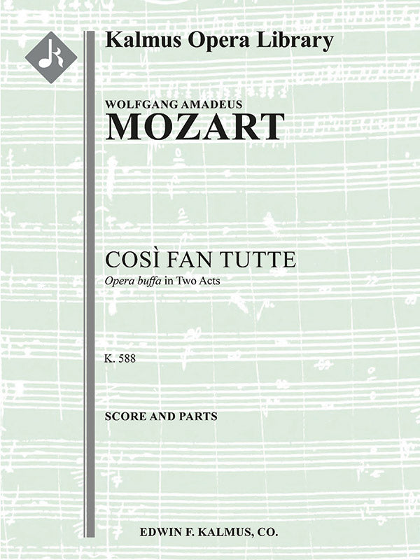 Cosi fan Tutte, K. 588 (Complete Opera) Cover Image