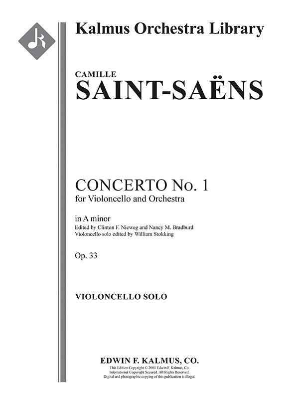 Concerto for Cello No. 1 in A minor, Op. 33 Cover Image