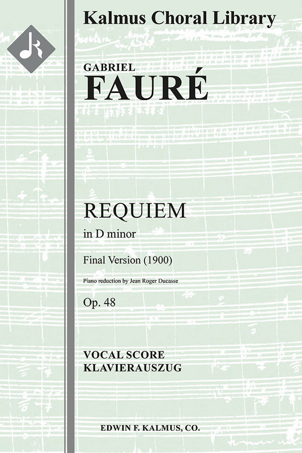 Requiem, Op. 48 (final version - 1900) Cover Image