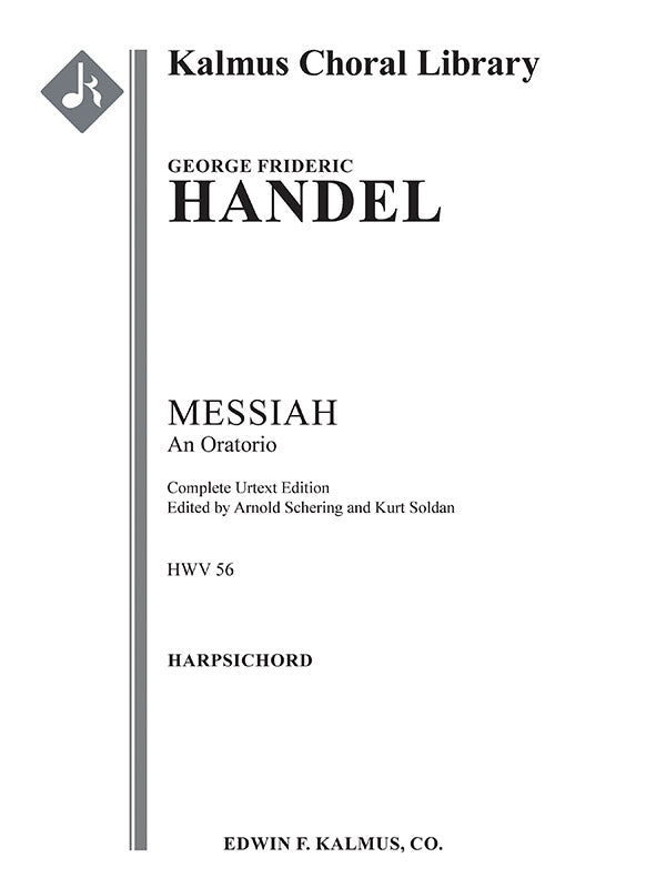 Messiah, HWV 56 (Urtext, complete) Cover Image