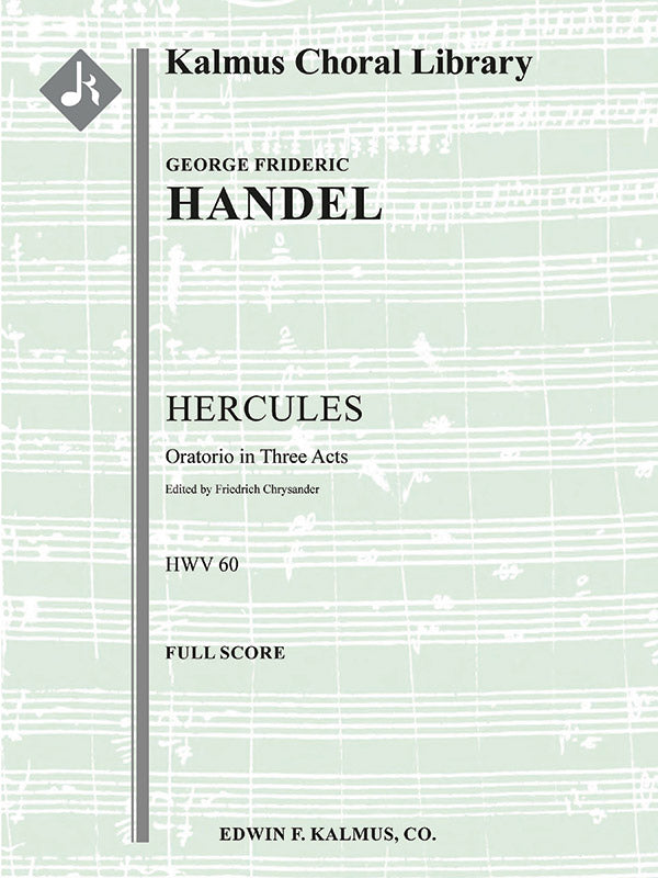 Hercules, HWV 60 (Score: Chrysander; Parts: Peters - abridged) Cover Image