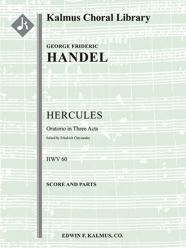 Hercules, HWV 60 (Score: Chrysander; Parts: Peters - abridged) Cover Image