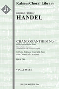 Chandos Anthem No. 1: O Be Joyful in the Lord, HWV 246 (Chandos Jubilate; Chrysander) Cover Image