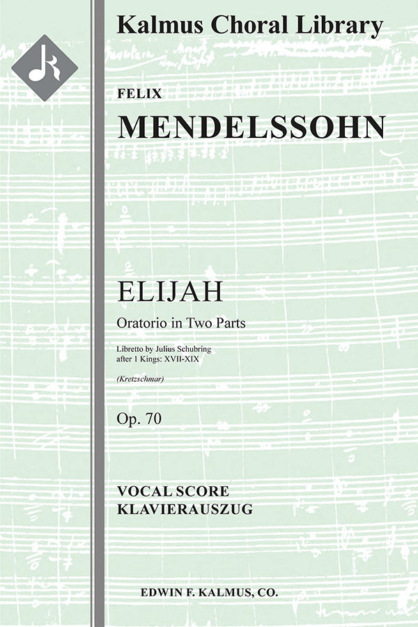 Elijah (Elias), Op. 70 Cover Image
