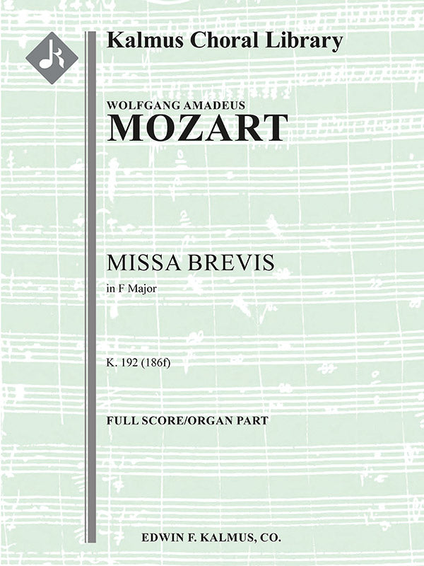 Missa Brevis in F, K. 192/186f Cover Image