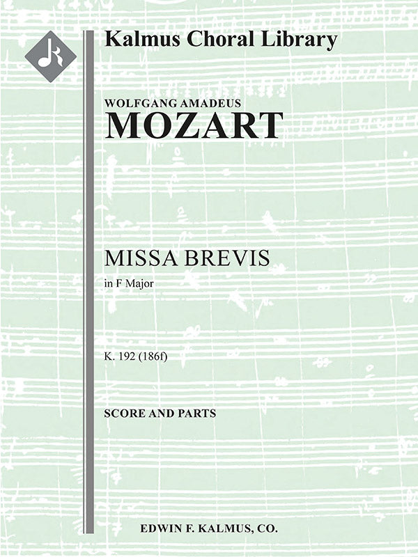 Missa Brevis in F, K. 192/186f Cover Image