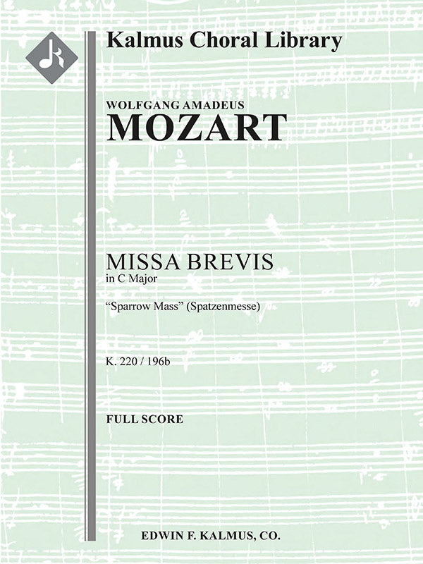 Missa Brevis in C, K. 220/196b "Sparrow Mass" (Spatzenmesse) Cover Image