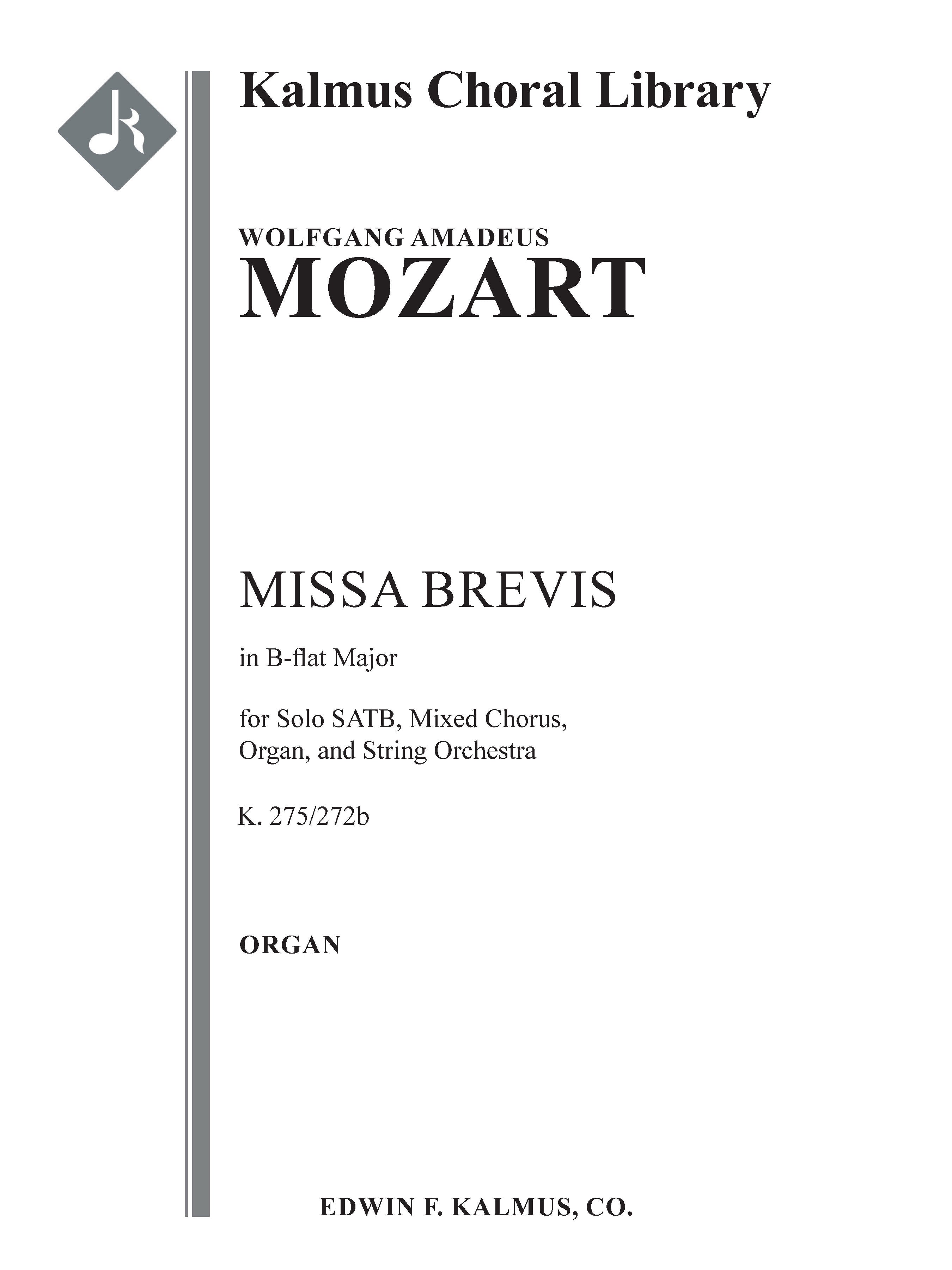 Missa Brevis in B-flat, K. 275/272b Cover Image