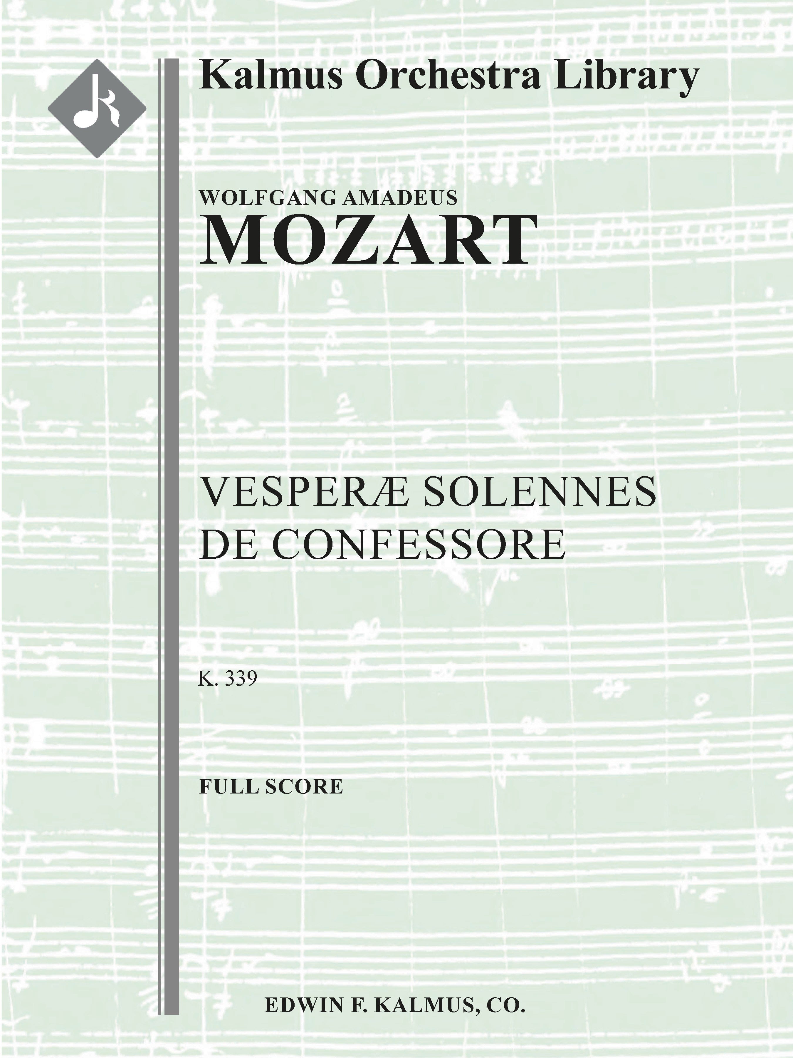 Vesperae Solennes de Confessore, K. 339 Cover Image