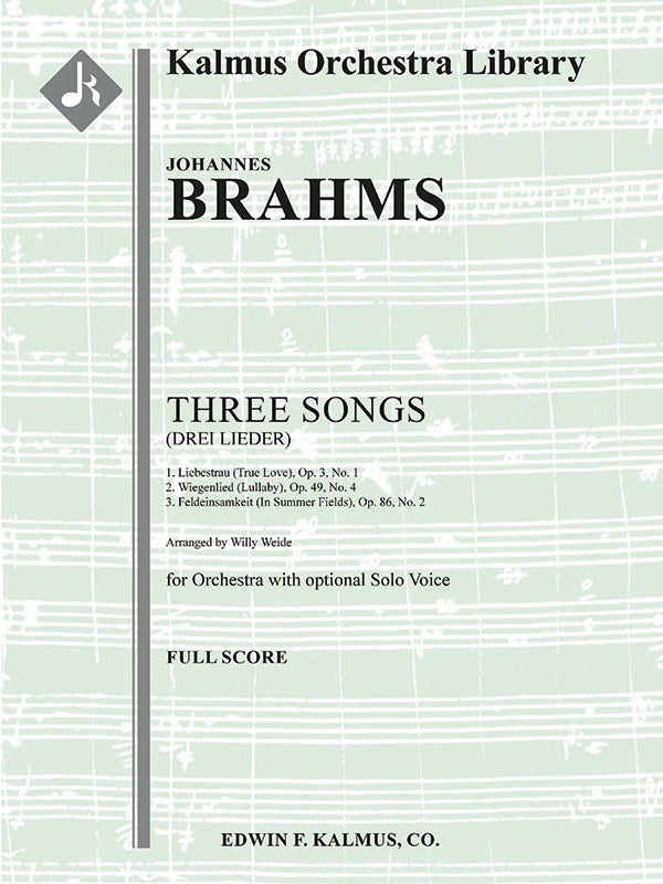Three Songs (Drei Lieder) [collection] Cover Image