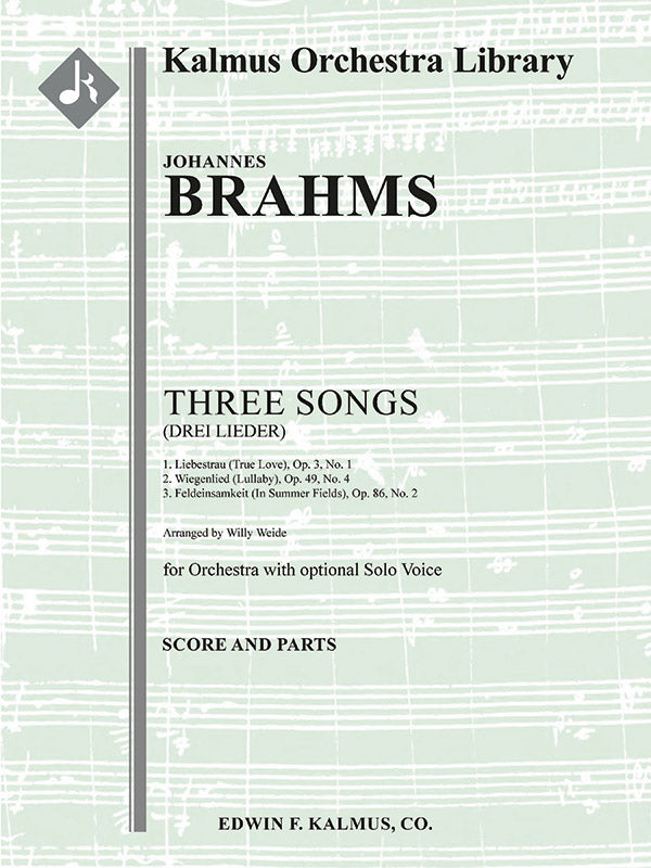 Three Songs (Drei Lieder) [collection] Cover Image