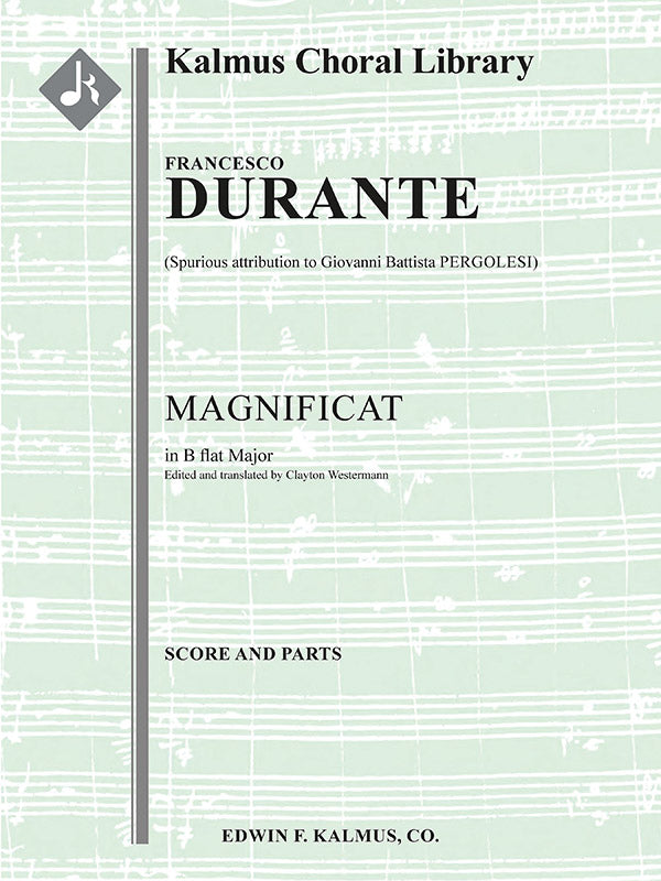 Magnificat in B-flat [Spurious attribution to Pergolesi] Cover Image