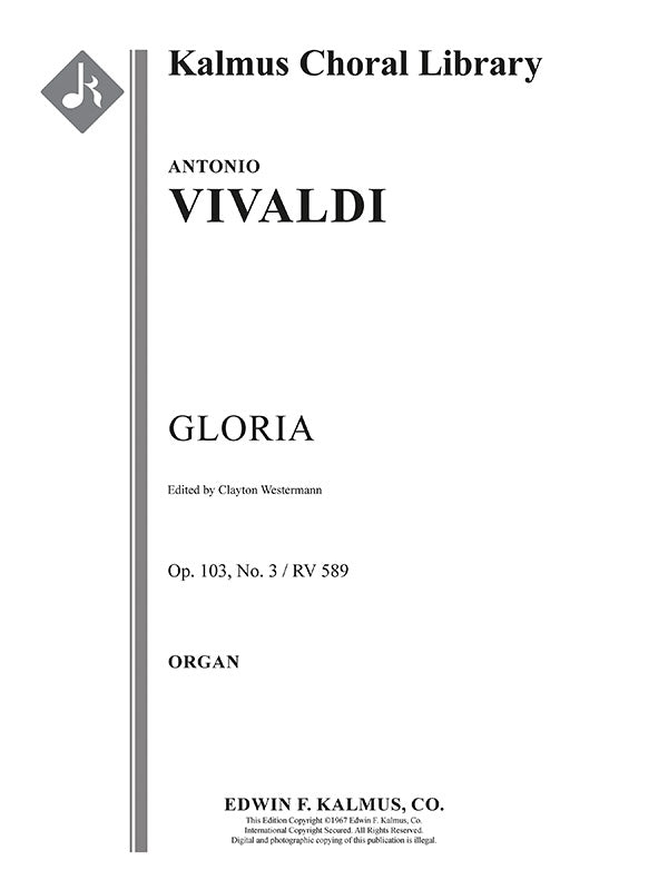 Gloria in D, Op. 103 No. 3/ RV 589 Cover Image