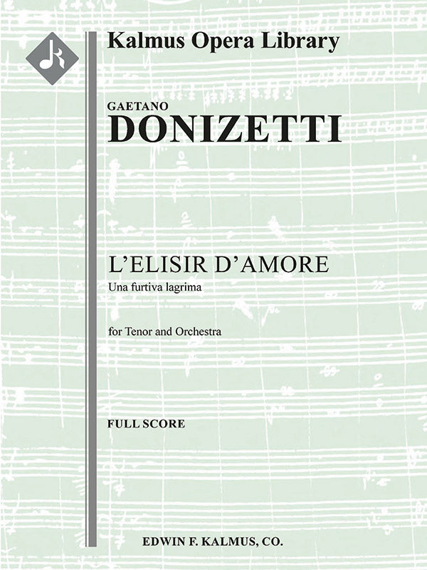 L'Elisir d'Amore, Act II: Una furtiva lagrima (tenor) Cover Image