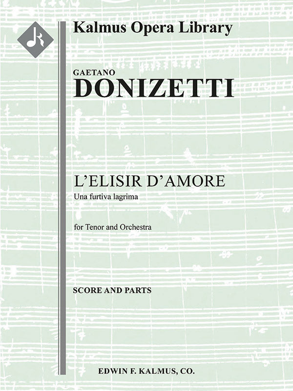 L'Elisir d'Amore, Act II: Una furtiva lagrima (tenor) Cover Image