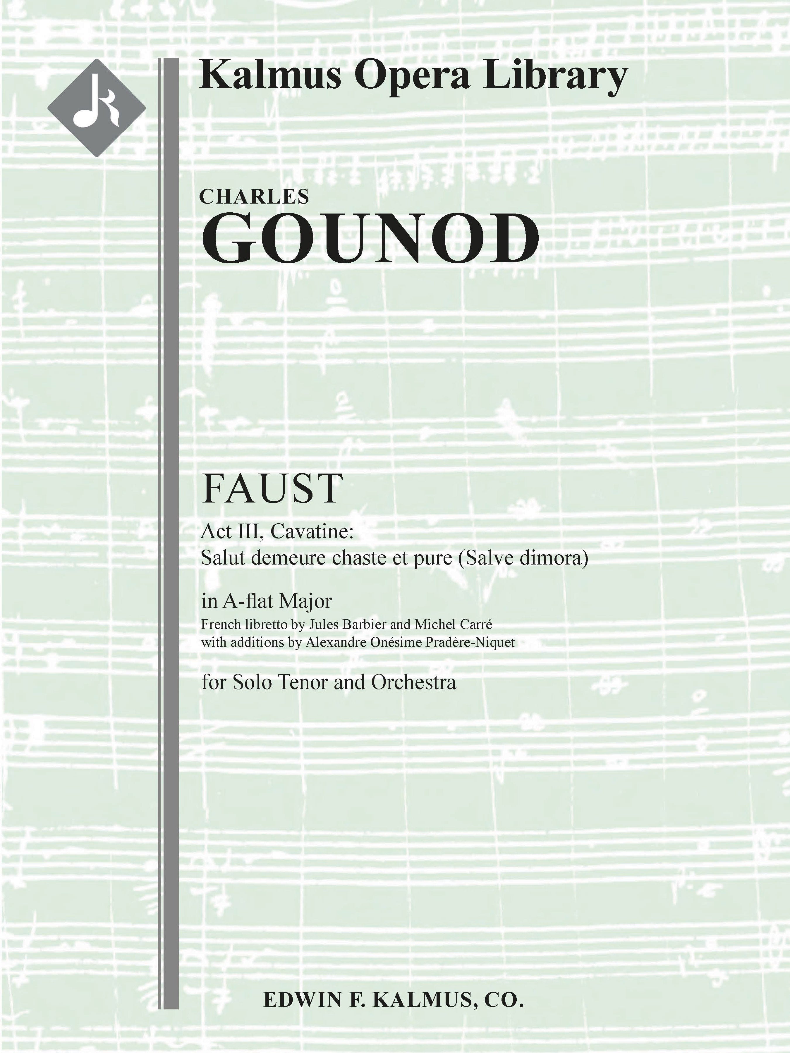 Faust: Act III, Cavatine: Salut demeure chaste et pure (Salve dimora) (tenor) Cover Image